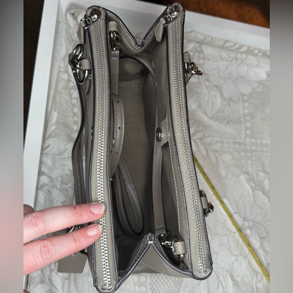 Coach Mini Christie Carryall 2-Way Bag Dark Gray Detachable Crossbody Strap - Picture 3 of 14